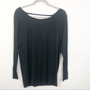 VICTORIA’S SECRET PINK | Deep V Back Black Top XS